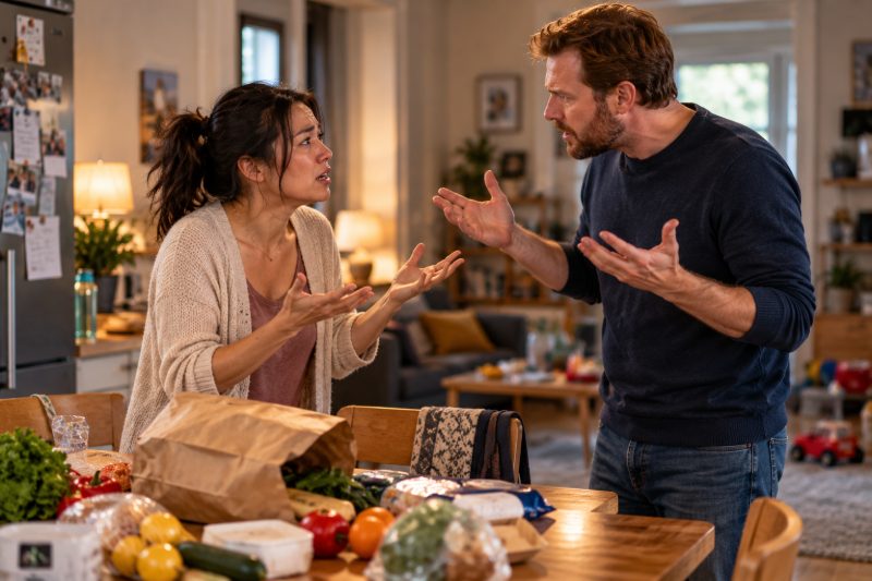 Dispute dans la cuisine : chacun hausse le ton et cherche à se faire entendre